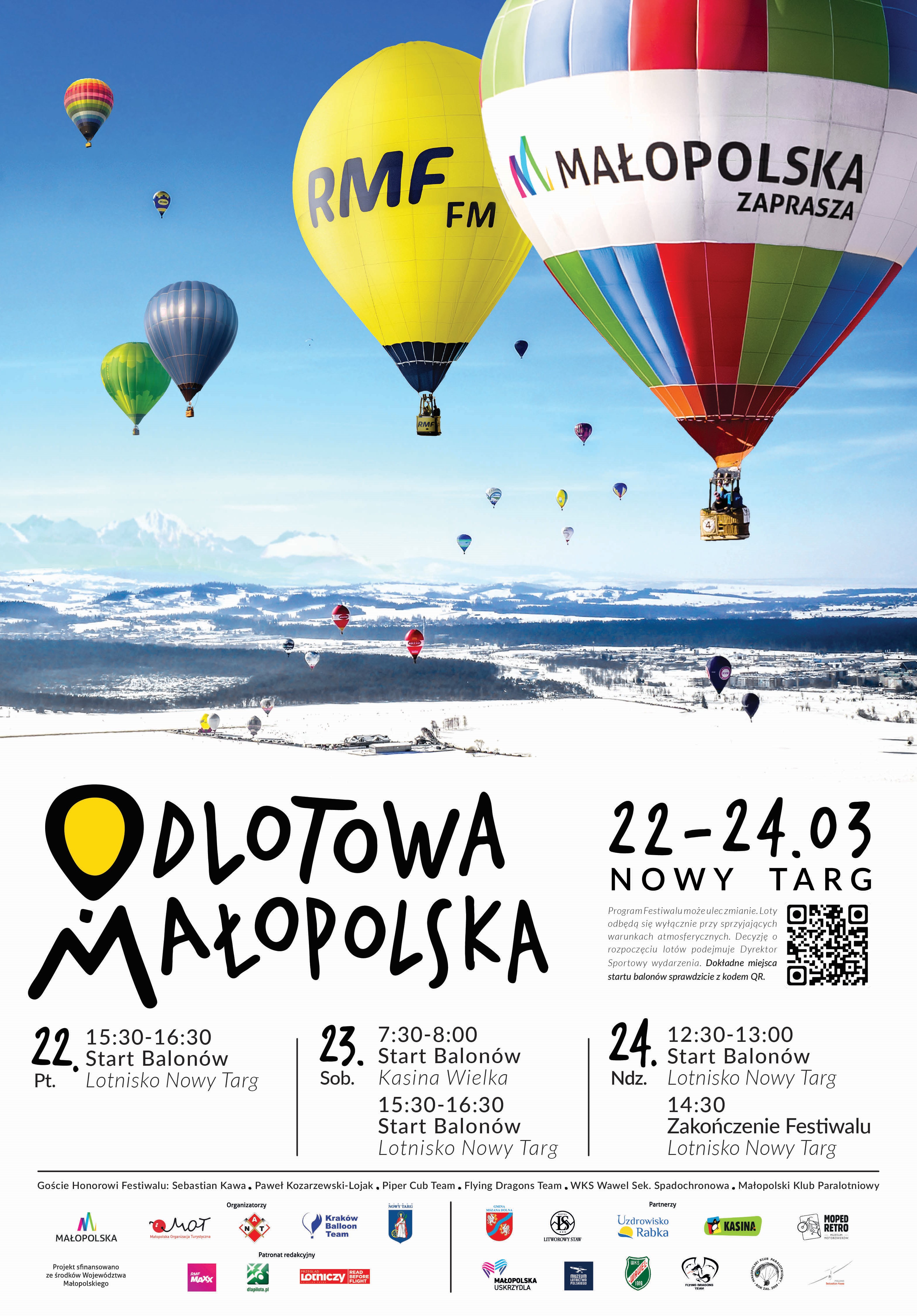 Plakat 3. Małopolskiego Festiwalu Balonowego Odlotowa Małopolska