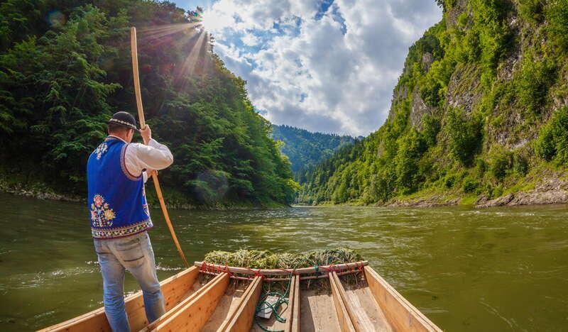 spływ Dunajcem tradycyjnymi tratwami z filisakiem