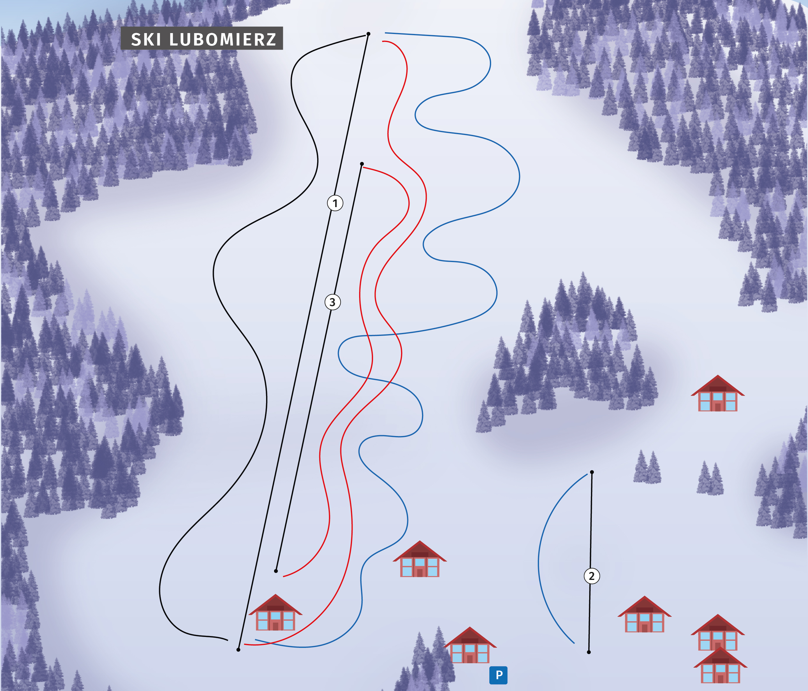 mapa stacji narciarskiej Lubomierz Ski