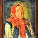 obraz olejny kobiety z czerwoną chustą na głowie, fot. Zakopiańskie Centrum Kultury