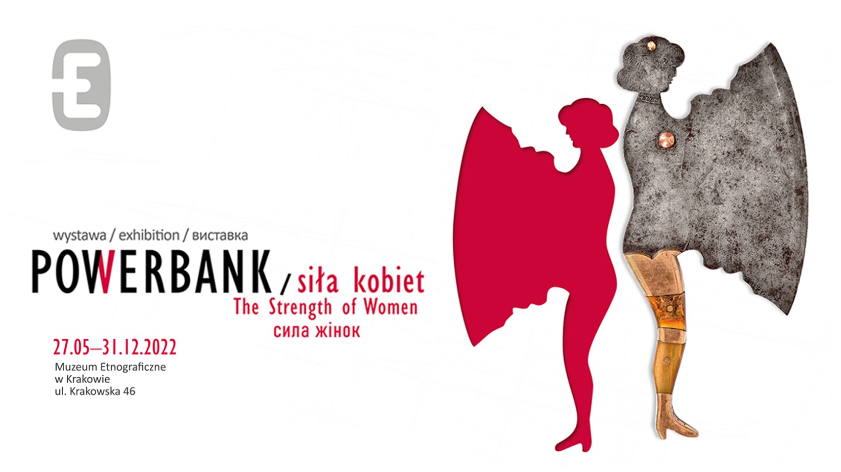baner wystawy Powerbank w Muzeum Etnograficznym w Krakowie