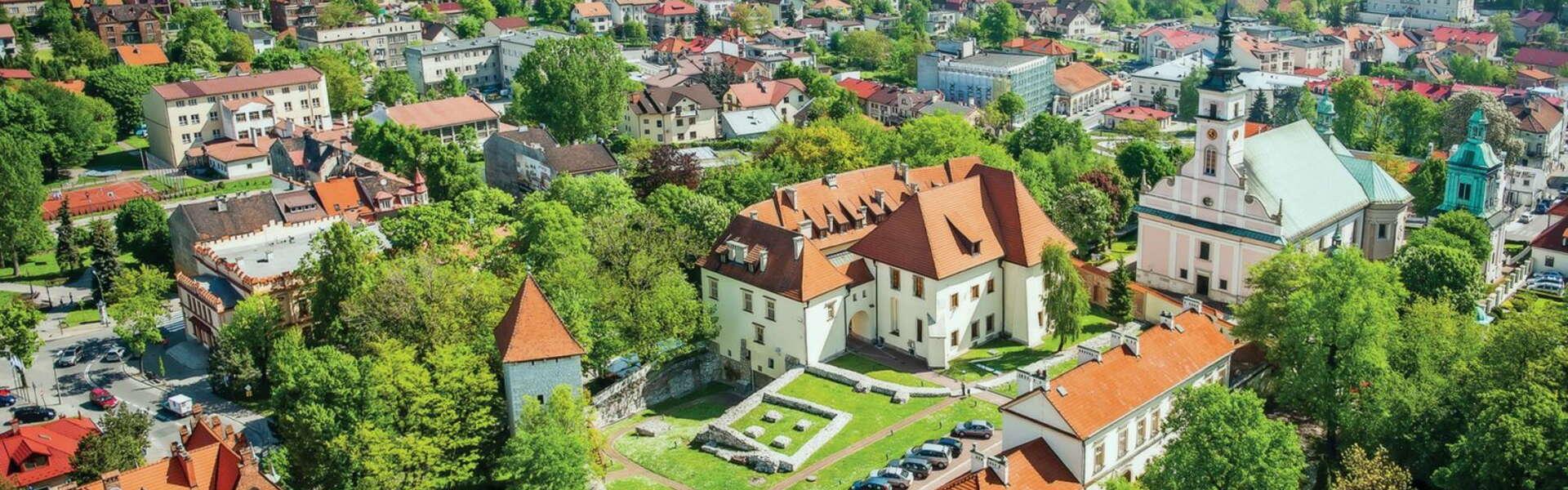 Panorama z lotu ptaka Muzeum Żup Krakowskich Wieliczka